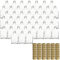gouveo Lot de 48 bouteilles en verre flasque 40 ml avec bouchon à vis doré - mini bouteille 0,04 l à remplir - bouteilles en verre pour liqueur, whisky ou comme cadeau (FF040G)
