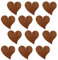 Rostikal Rost Deko Herzen im Set 10 cm Edelrost Gartendeko Valentinstag Fensterdeko (12, 10 cm)