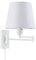 B·LED BARCELONA LED BarcelonaLED Wandleuchte mit Gelenkarm, nordisches Weiß, modern, mit Steckerkabel und Schalter, Stoffschirm, weiß, E27-Fassung, zum Lesen, Schlafzimmer, Nachttisch, Hotel