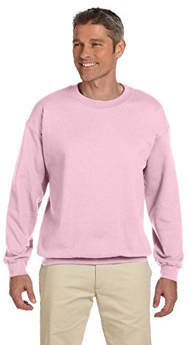 Gildan Women's Fleece Crewneck Sweatshirt, Style G18000, Light Pink, Medium