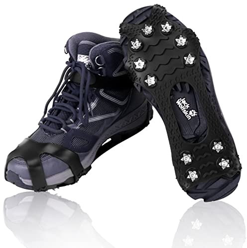 Lechin Schuhspikes Schuhkrallen für den Winter Steigeisen aus kältebeständigem und langlebigem Bio-Silikon und Edelstahl Schuh Spikes Eisspikes (2022-XL)