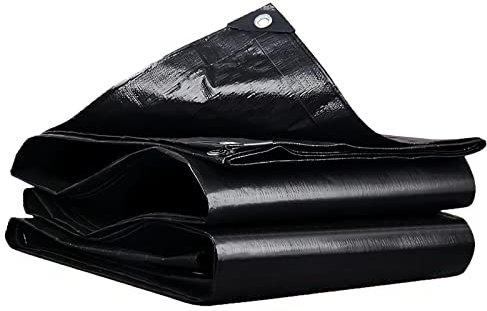 Abdeckplane Gewebeplane,4x12m Plane mit Ösen Reißfest Wasserdicht Schutzplane Bodenplane Gartenplane Unterlegmatte Bodenschutzplane Bootsplane Schutzplane für LKW,Pool,Holz Gartenmöbel(140g/m²)