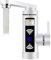3000W Elektrisch Wasserhahn Durchlauferhitzer LED Wasserhahn Bad/Küche Sofort Warm Armatur, Temperatur 25-60℃,IPX4 Wasserdichte (Weiß)