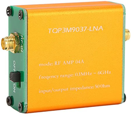 Rauscharmer Verstärker, Rauscharmer 0,1-MHz-6-GHz-Vollbandverstärker, Extrem Rauscharmes Modul, 20-dB-LNA-HF-Leistungsvorverstärkermodul mit Hoher Verstärkung(Lieferung ohne Batterie)