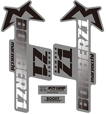 Fahrradgabelaufkleber B.O.M.B.E.R Z1 Gabelaufkleber Mountainbikeaufkleber Fahrradpersönlichkeit Modifizierte wasserdichte Custom (Color : Black White)