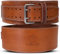 Leatherific Gewichthebergürtel aus echtem Leder, 8 mm dick, 10.2 cm breit, robust, gepolstert, Stahlschnalle, Lendenwirbelstütze (Größe XXL (passend für 114.3–127 cm), Pekannussbraun)