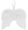 10 Pcs Angel Wings for Christmas Tree Ornament, 16×14 CM Hanging Angel Feather Wings Vintage White Feather for Crafts DIY Xmas Decoration Home Wedding Prop Party Decor (White, 10)