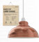 Abat-jour de plafond industriel en forme de dôme courbé de style rétro vintage pour plafonniers suspendus pour pubs, cafés et restaurants (Or rose)