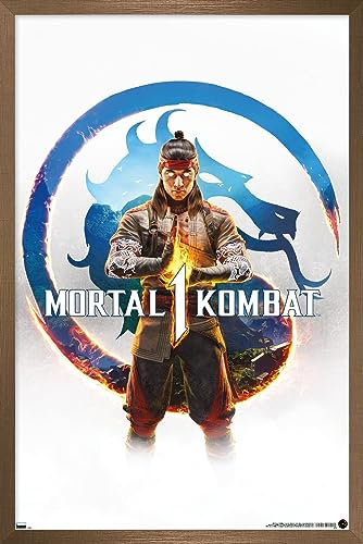 Trends International Wandposter Mortal Kombat 1 – Key Art, 56,8 x 86,4 cm, gerahmte Bronze-Version