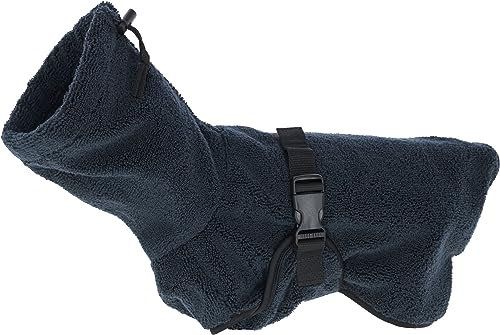 Kerbl Pet Bademantel für Hunde, blau, L, Rückenlänge 60 cm