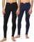 Timone Herren Lange Unterhose TI30-127 ((2er Pack) Schwarz/Marineblau, M)