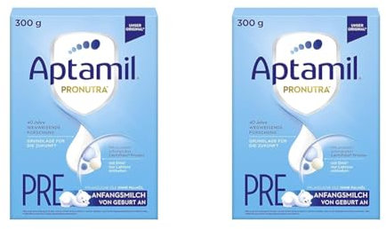 Aptamil Pronutra PRE, Anfangsmilch zum Zufüttern nach dem Stillen, Baby-Milchpulver (1 x 300 g) (Packung mit 2)