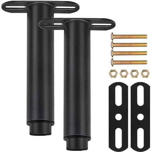 Marstey 2 Pcs Universel Pieds de Lit, 18-33cm/7,1-13 Pouces Pieds de Meubles Réglables, Pieds de Support en Fixation en Métal, Solide, Stable, pour Meubles/Table/Chaise/Bureau
