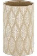 Avilia Bicchiere Porta Spazzolini - Contenitore Porta Spazzolini per Bagno, in Ceramica, 7x12cm, Beige