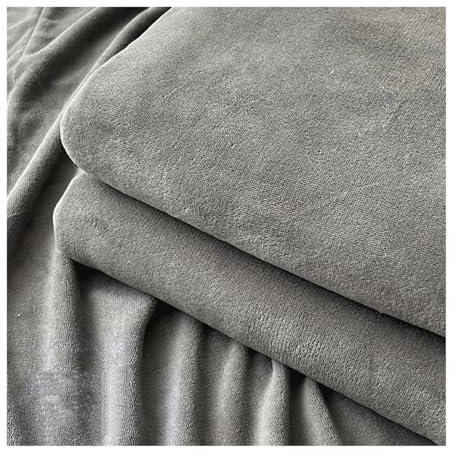 Premium warme Bettlaken ohne Gummizug Cashmere-Touch Betttuch Fleece Haustuch Flanell Laken ohne Gummi aus Microfaser Größen (Color : Gray(Grey), Size : 160x230cm)