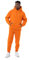 Redbridge Elegante tuta da jogging da uomo, con cappuccio e pantaloni da jogging, Colore: arancione., XXL