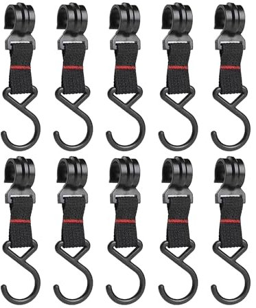 SEABABOO Ganci A S Da Campeggio 10Pcs Ganci A S In Tessitura Plastica Multifunzione Ganci Appesi S Ganci A S Per Appendere Campeggio per Il Campeggio Triangolo Rack Giardini Tenda Attività All'Aperto