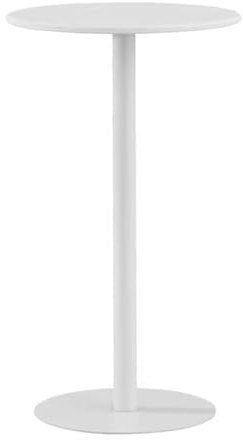Hoher Tisch mit runder Platte, schwarzer Tresen-Bistrotisch, runder Cocktail-Esstisch von Juvstor für Zuhause, Büro und Küche, Kaffee- und Getränketisch für drinnen und draußen(Weiß,40x40x72cm)