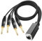 XMSJSIY 1/4 TRS Audio Snake 4-Kanal Multi Over RJ45 Ethercon Cat5/6 zu 6.35mm TRS Netzwerk Extender Kabel für Bühne Sound und Recording Studio (A)