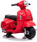 LEMODO Elektrofahrzeug Vespa in rot, Kinder Motorrad ab 18 Monate, Elektromotorrad mit Licht und Sound, Kinderroller mit abnehmbaren Stützrädern, Lizenziertes Kinderfahrzeug