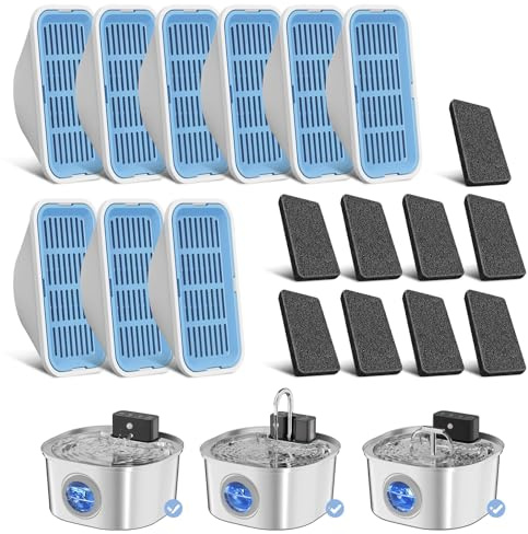 Filtres et éponges de Rechange pour Fontaine à Eau pour Chat 309A/309B/309C