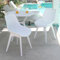 chairus Garden Chairs Set of 2 Outdoor Garden Furniture Stackable Side Chair for Living Room Balcony Yard (White-Chair)