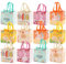 Geschenktüten Ostern, 12 Stück Geschenktüten Mit Griffen, 6 Verschiedene Muster Ostereiersuche-Taschen, Ostertüten Zum Befüllen, Geschenktaschen für Kinder Ostern Geschenk Party, 20 x 20 x 15 cm