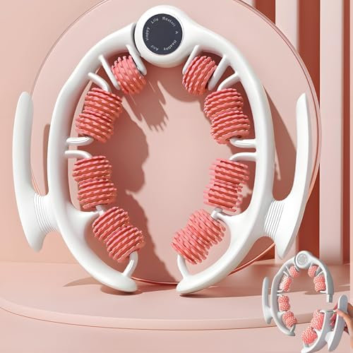 Massageur Anti Cellulite pour Douleurs et Maux Musculaires, DINYOAN Mousse Manuel Rouleau de Massage avec Rouleau pour Taille et Jambes, Amovible, Cuir Chevelu, Bras, Cou et des Épaules