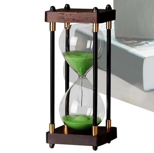 Dekorative Glaszeit, Glaszeit | Eleganter Sand-Timer | Dekorativer Managementassistent, kreative Sanduhr, Conclass mit nach oben laufenden Perlen, Kunststoff für Wohnzimmer