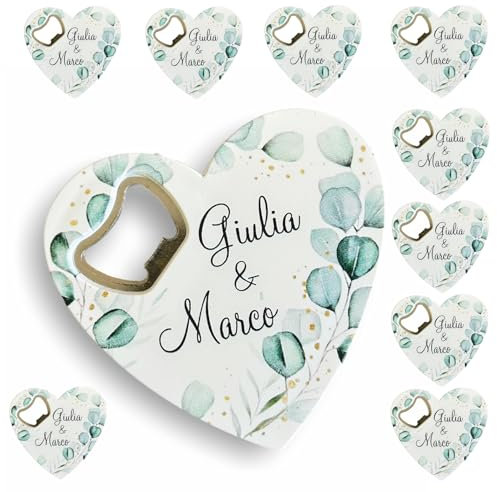 Regalami.shop set 10 bomboniere apribottiglia personalizzabile per tutte le cerimonie + 10 bigliettini a tema personalizzati (6)
