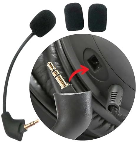 Microfono di ricambio per HyperX Cloud, Cloud X, Cloud II, Cloud Core, Cloud Pro Silver (vecchia versione prima del 2021) - Microfono a braccio con cancellazione del rumore compatibile con console di