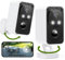 Telecamere di sicurezza Wireless Outdoor 180 ° Pan Rotate 2K Telecamere di visione notturna a colori per la sicurezza domestica Sirena Rilevazione di movimento 2-Way Talk Alimentazione a batteria IP65