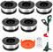 UNISOPH 7 Pack Bobine Fil Coupe Bordure Remplacements pour Black Und Decker Af-100-3zp Rasentrimmer,9.14M Trimmer Spule,Enthält 6 Ersatz-Trimmerspulen,1 Ersatz-Spulenabdeckung Und 1 Ersatzfeder