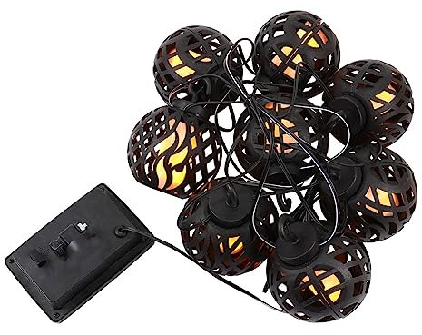 Holibanna Led Lampe Laterne Solar Kette Außen Partylicht Dekorativ Gartenlicht String Energiesparend Automatisches Ein Ausschalten Bei Dunkelheit