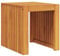 vidaXL Garten Beistelltisch 43X36X40 cm Massivholz Teak Outdoor Latten-Design Leicht Kompakt Rustikaler Akzent Für Balkon Patio Möbel End Quadratisch Natur