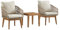 Riess Ambiente Outdoor Gartenlounge Rope - Natur braun Taupe - Akazie Polyester - 2er-Sitzgruppe Stühle Tisch Kissen