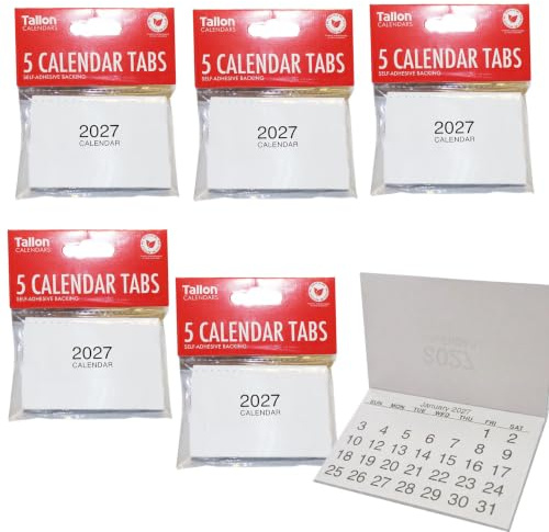2027 Mini Calendar Tabs Month to View Offices Classrooms Kids Crafts (25) | School Make Your Own 2027 Calendar