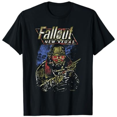 Fallout New Vegas Ranger Vintage Distressed Video Game Maglietta