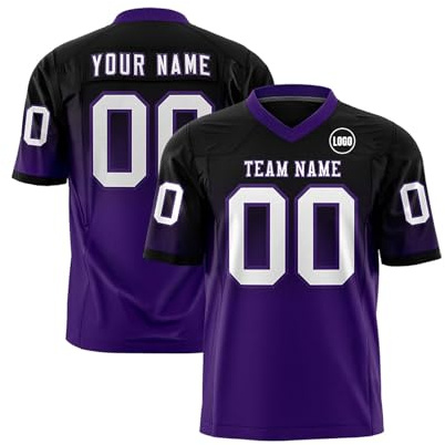 Maglia da football americano personalizzata, con nome della squadra e numero, maglietta sportiva per uomo, donna, gioventù