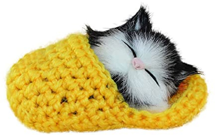 Generico Simpatiche Pantofole per Gatti addormentati Che suonano Simulazione Peluche Giocattolo per Animali Decorazioni Regalo per Bambini Bambole e Peluche 615