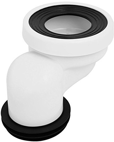 sourcingmap 100mm PVC Rubber Leak Proof Offset Toilet Flange Shifter for Drainage Systems