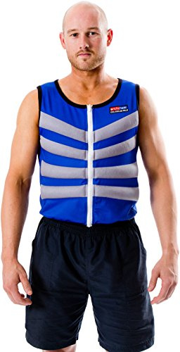 Chaleco Refrescante Refrigerante para Esclerosis Múltiple - Alivia los Síntomas de la Enfermedad - El Fenómeno de Uhthoff (M (95-99 cm pecho/cintura), Azul)