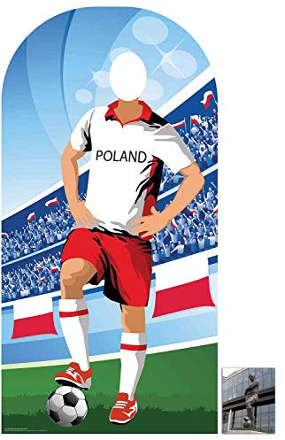 BundleZ-4-FanZ by Starstills Fan Pack - World Cup Football 2018 Poland Stand-In Lifesize Adult Cardboard Cutout with 20cm x 25cm Star Photo
