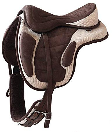 German Riding Sattel Expert - baumlos (braun-beige)