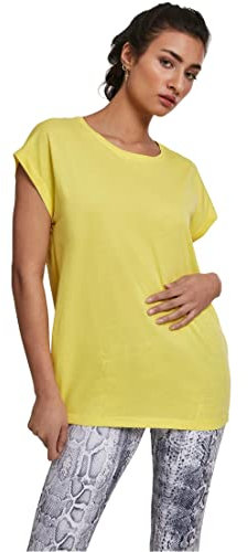 Urban Classics Damen T-Shirt Ladies Extended Shoulder Tee, T-Shirt mit überschnittenen Schultern, aus Baumwolle, erhältlich in vielen Farben, Brightyellow, 3XL