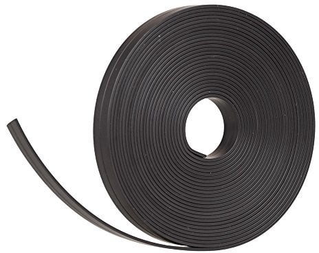 Magnetband (Nicht Selbstklebend) um Linien auf Whiteboard zu erstellen (Schwarz 5m Länge 10 mm Breite) für Magnettafeln, Kühlschränke, Plantafeln und Whiteboards - Whiteboard Tape