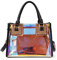 AlwaySky Damenmode Transparente Tasche 2 in 1 Handtasche Top Griff Tote Schulter Crossbody Tasche (Laser-Schwarz)
