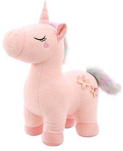 RAILONCH Plüsch Regenbogen Einhorn, Stofftier Plüschtier Kuscheltier Süß Teenager Herz Puppe Geschenk