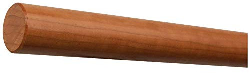 TIBU Kirschbaum Holz Treppe Wand Handlauf/Geländer/Rundholz/Stange/Griff lackiert 42 mm mit bearbeiteten Enden ohne Handlaufhalter 1100 mm / 110 cm / 1,1 m Enden gefast