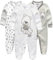 Kiddiezoom Baby-Jungen Mädchen Schlafstrampler, 3er Pack